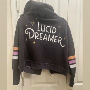 Wildfox Lucid Dreamer Crop Zip Hoodie size Medium Vintage